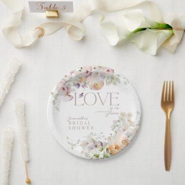 Boho Rustic Wildflower Spring Bridal Shower Paper Plates