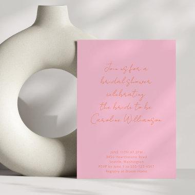 Boho Script Pink and Orange Modern