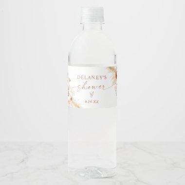 Boho Shower Water Bottle Label
