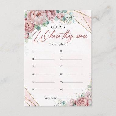 Boho Spring Blush floral gold Where they were Invitations