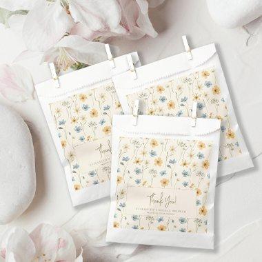 Boho spring floral personalized  favor bag