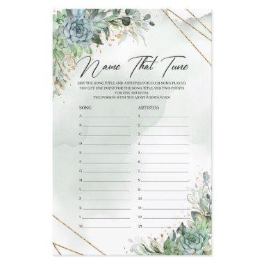 Boho succulents eucalyptus gold Name That Tune