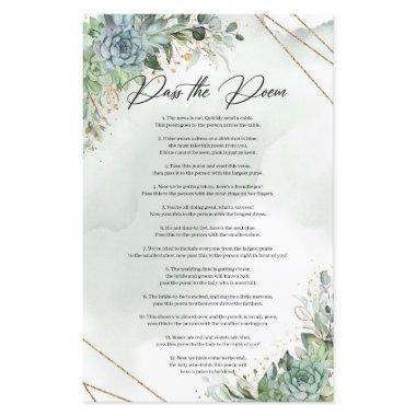 Boho succulents eucalyptus gold Pass The Poem