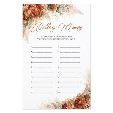 Boho summer beach terracotta pampas Wedding Memory