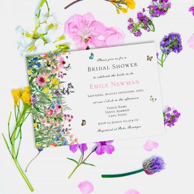 Boho Summer Wildflower Bridal Shower Invitations