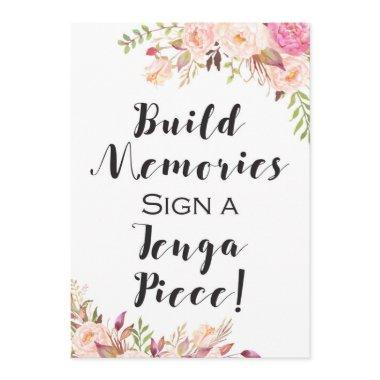 Boho Table Sign - Build a Memory Sign Invitations