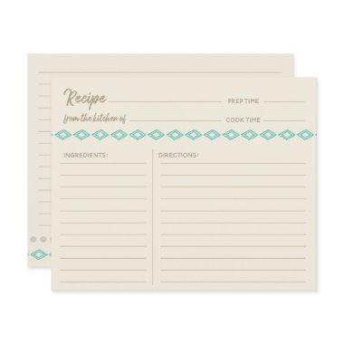 Boho Teal Diamonds Pattern Simple Recipe