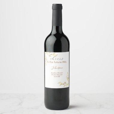 Boho Terracotta Bridal Shower Sparkling Wine wine Wine Label