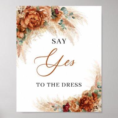 Boho terracotta burgundy Say Yes to the Dress Poster