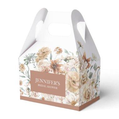 Boho Terracotta Floral Bridal Shower Favor Boxes