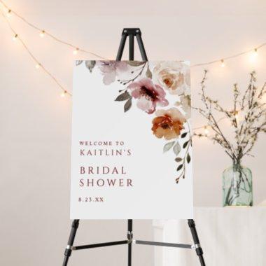 Boho Terracotta Floral Bridal Shower Welcome Sign