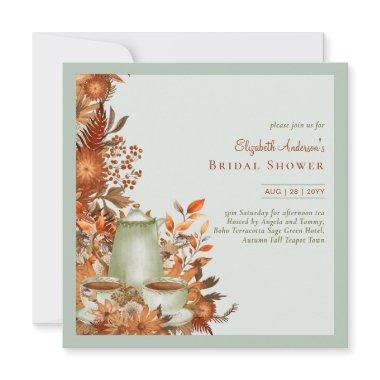 Boho Terracotta Sage Tea Party Baby