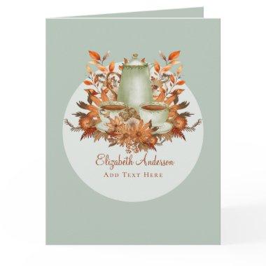 Boho Terracotta Sage Tea Party Floral ANY EVENT