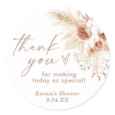 Boho Thank You Favor Sticker