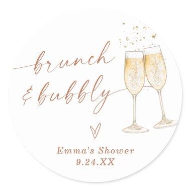 Boho Thank You Favor Sticker | Brunch & Bubbly