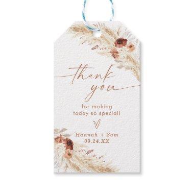 Boho Thank You Favor Tag | Pampas Grass