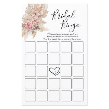 Boho Theme Bridal Shower Bingo Invitations