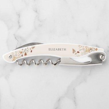 Boho Tiny Wildflower  Waiter's Corkscrew