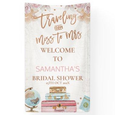 Boho Traveling Miss To Mrs Bridal Shower Banner