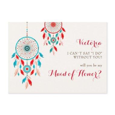 Boho Tribal feather Dreamcatcher Bridesmaid