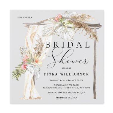 Boho Tropical Arch Bridal Shower Invitations