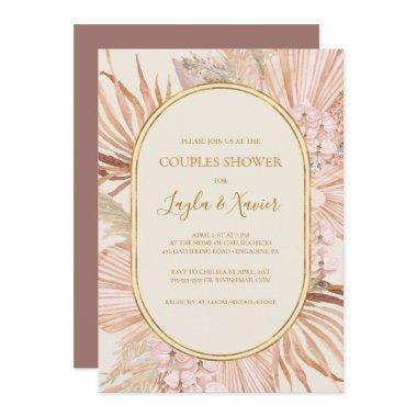 Boho Tropical Botanical Dusty Rose Couples Shower