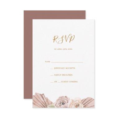 Boho Tropical Botanical | Dusty Rose RSVP Card