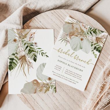 Boho Tropical Botanical Floral | Bridal Brunch Invitations