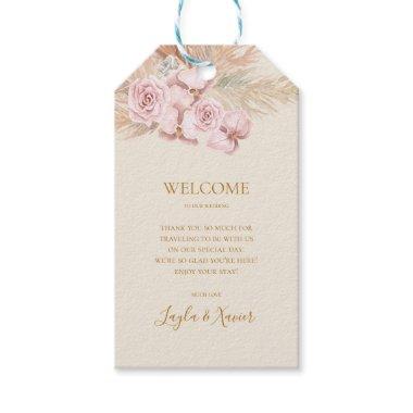 Boho Tropical Botanical | Ivory Wedding Welcome Gift Tags