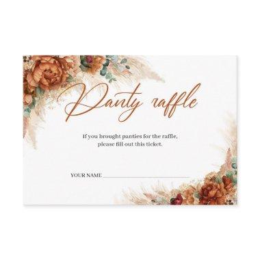 Boho tropical terracotta burgundy Panty raffle Enclosure Invitations