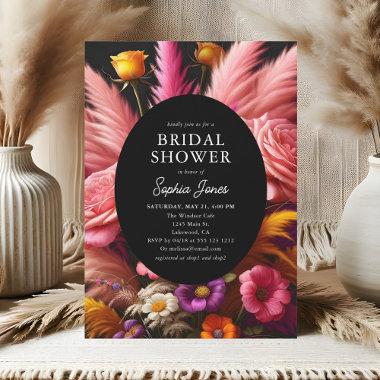 Boho Vibrant Bloom Cottagecore Bridal Shower Invitations
