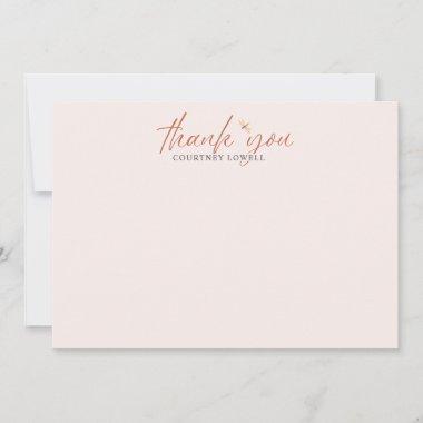 Boho Watercolor Dragonfly Shower THANK YOU Note Invitations
