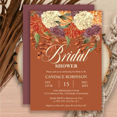 Boho Watercolor Floral | Eucalyptus Bridal Shower Invitations