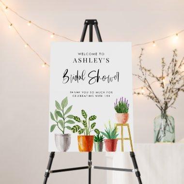 Boho Watercolor Potted Houseplants  Foam Board