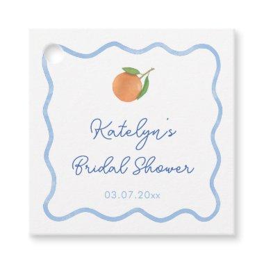 Boho Wavy Line Citrus Main Squeeze  Favor Tags