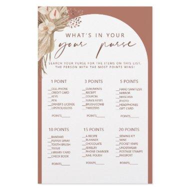 Boho what's in your purse  game flyer