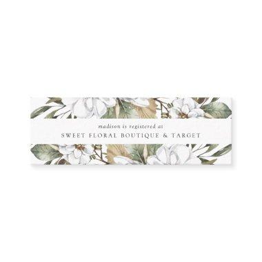 Boho White Floral Bridal Registry Insert Cards