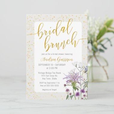 Boho Wildflower Bridal Brunch Shower Invitations