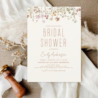 Boho Wildflower Bridal Shower Bloom Garden Invitations