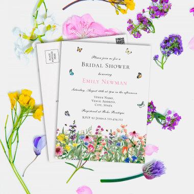 Boho Wildflower Bridal Shower Invitation PostInvitations