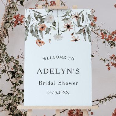 Boho Wildflower Bridal Shower Welcome Sign