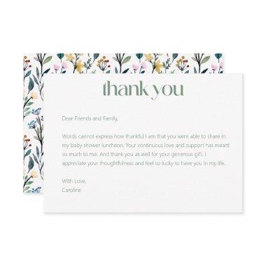Boho Wildflower Custom Message  Thank You