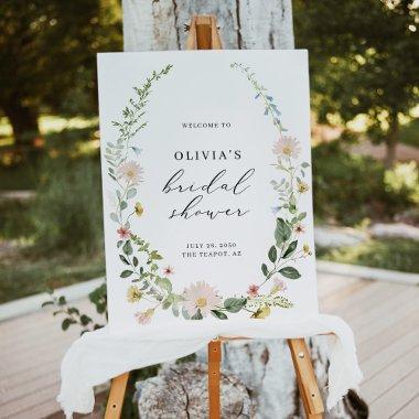 Boho Wildflower Elegant  Welcome Sign