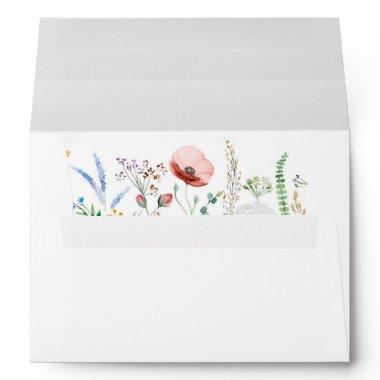Boho Wildflower Meadow Bridal Shower Envelope