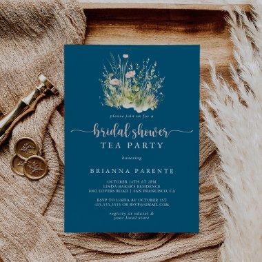 Boho Wildflower Navy  Tea Party