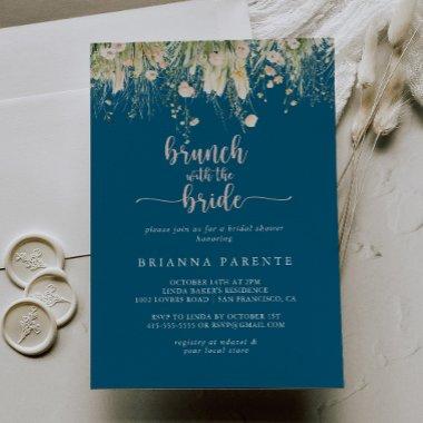 Boho Wildflower Navy Brunch with the Bride Shower