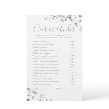 Boho Wildflower Over or Under  game