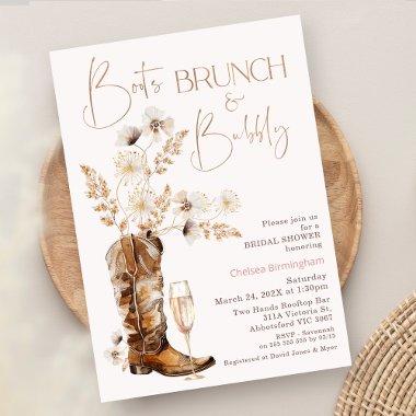 Boho Wildflowers Boots Brunch Bubbly