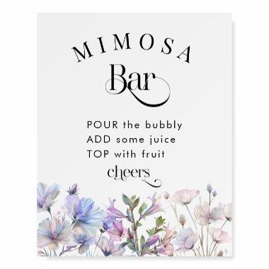 Boho Wildflowers  Mimosa Bar Sign
