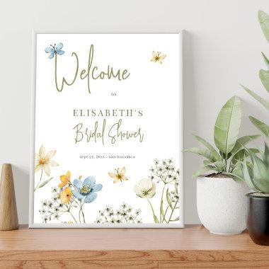 Boho wildflowers  welcome sign